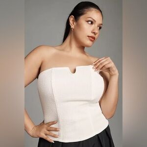 =Anthropologie White Porridge Tube Top 1X